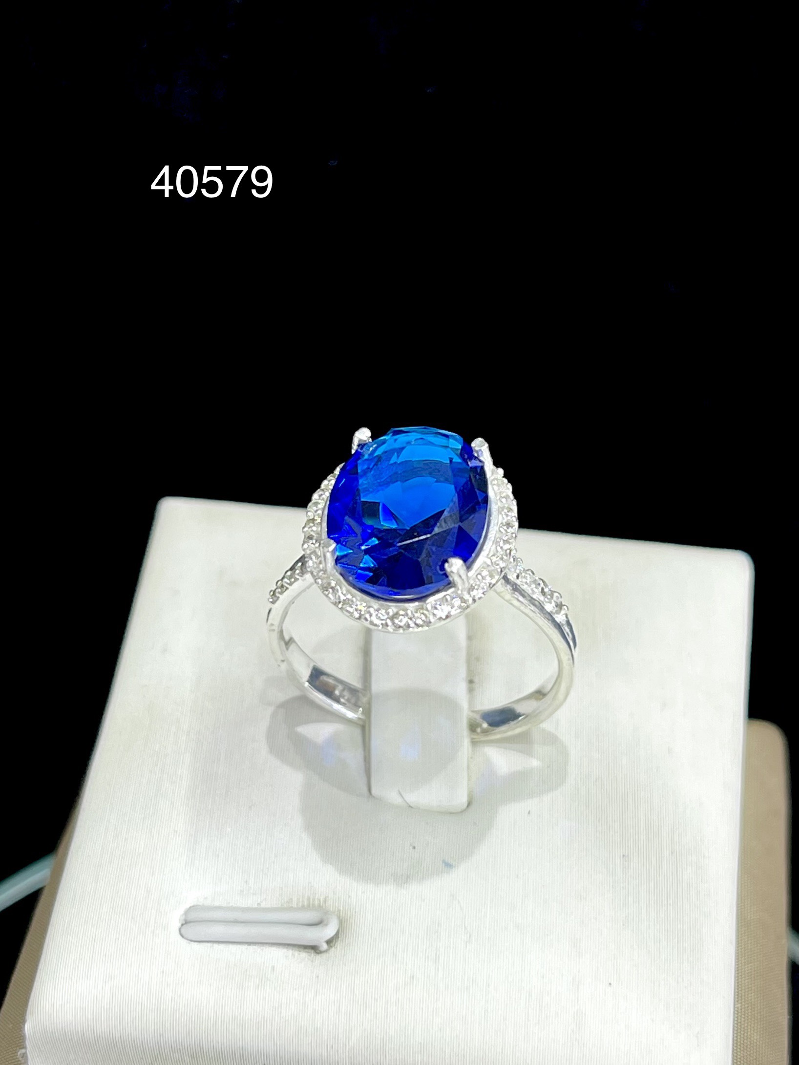 nhẫn nữ 05108 xanh dương sậm
