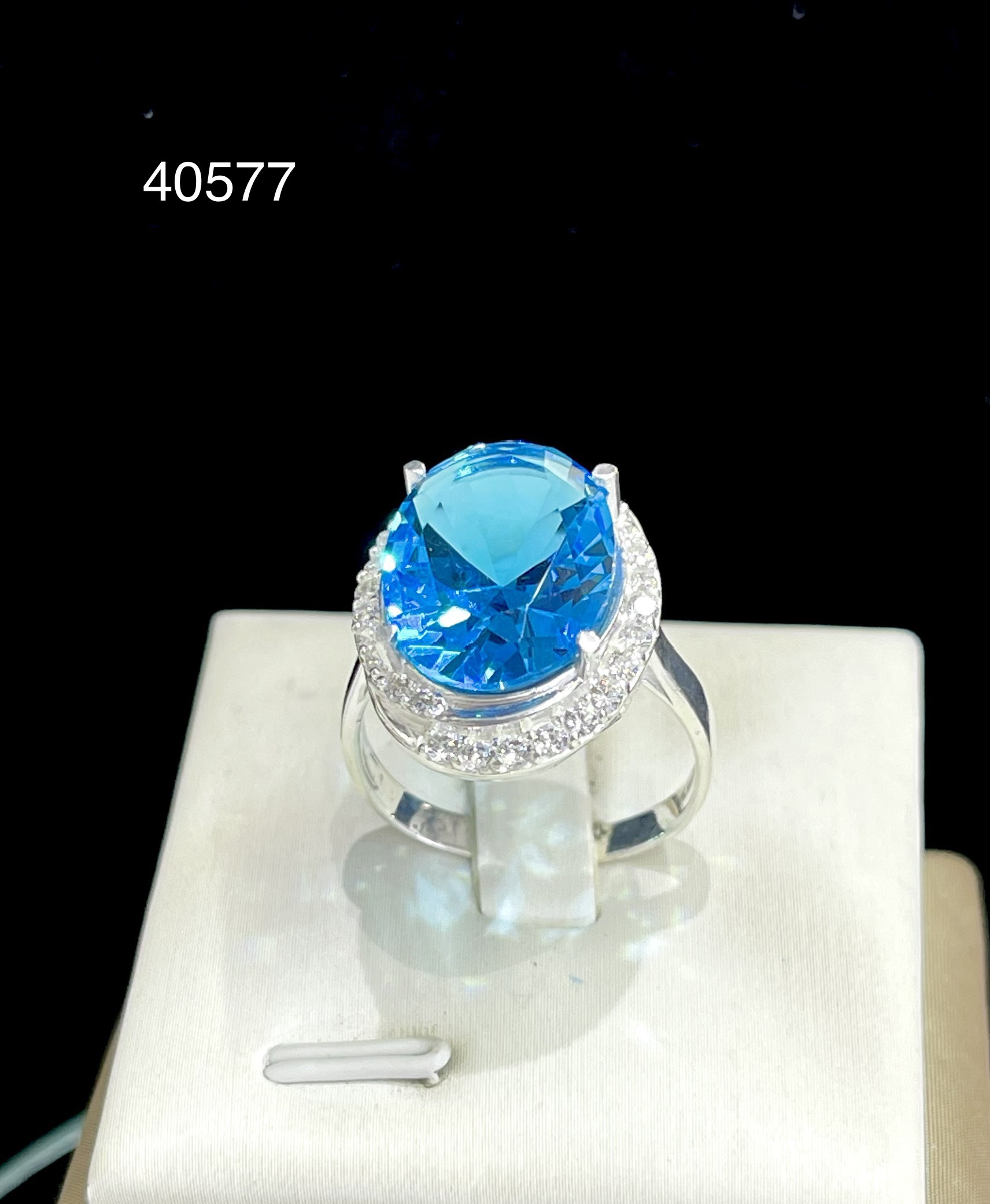 nhẫn nữ 07 xanh bích nhạt