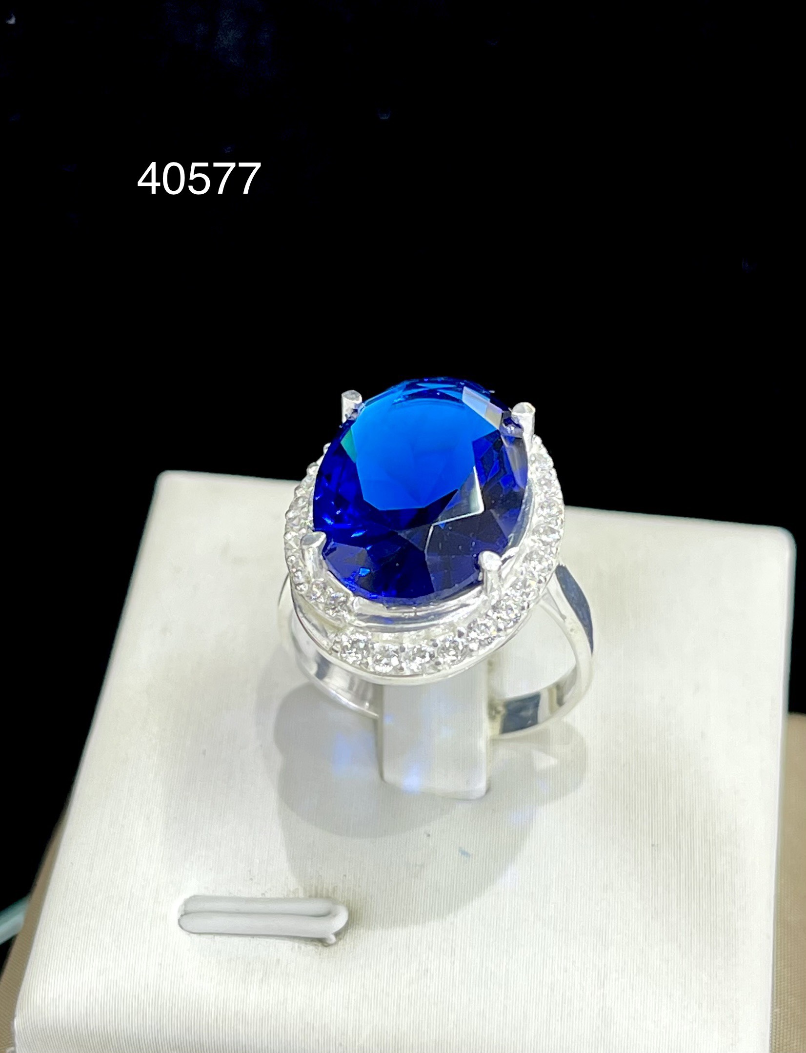 nhẫn nữ 07 xanh bích sậm